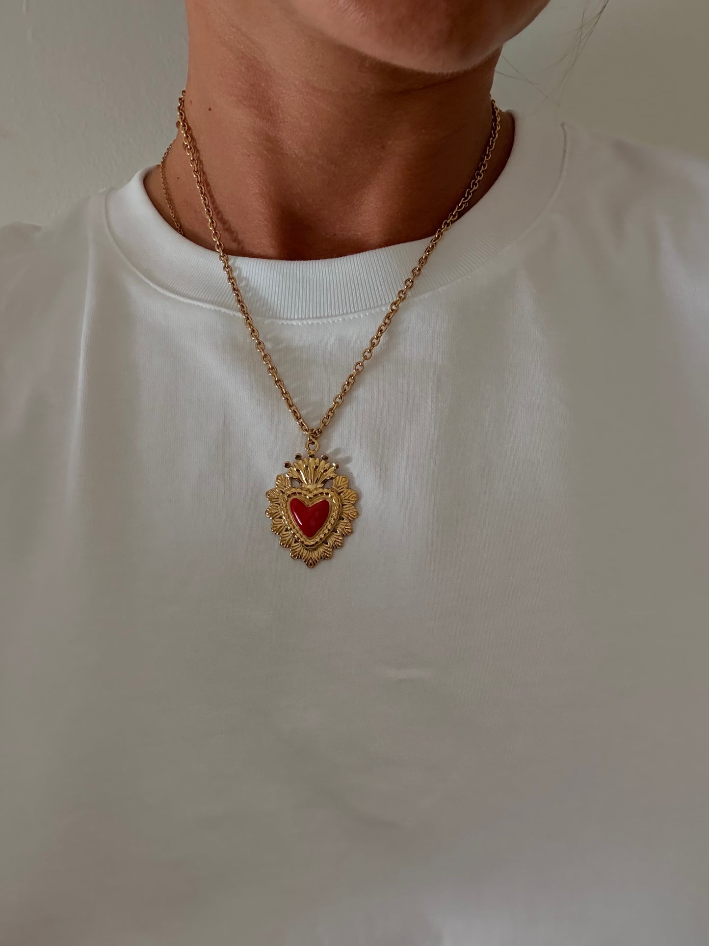 Collana Cuore Sacro Red