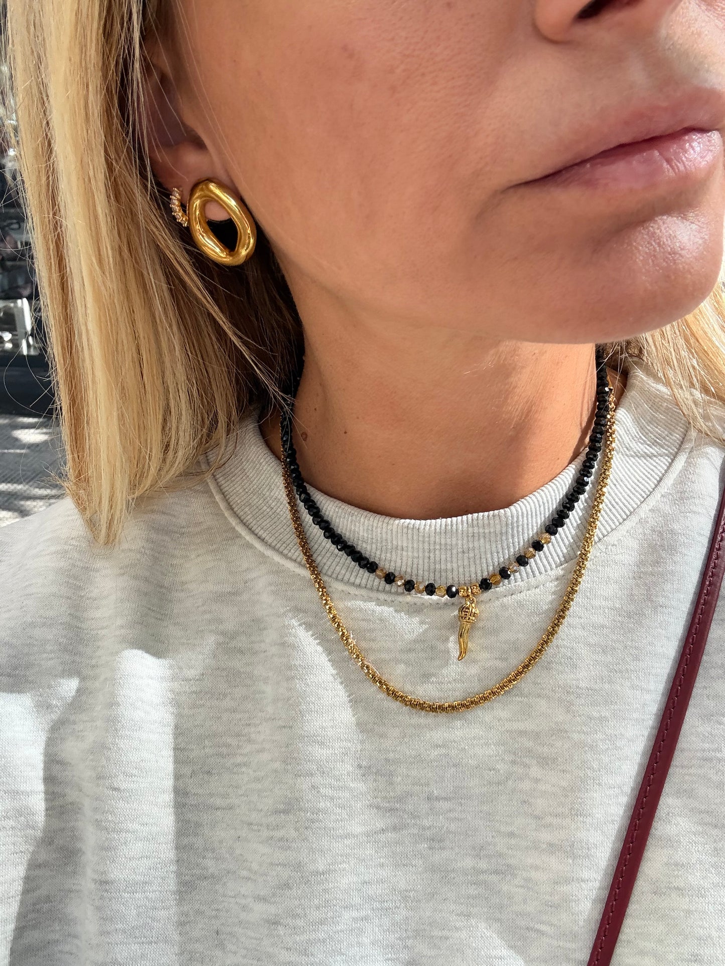 Collana Cristallina Corno Chic