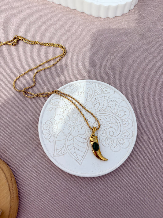 Collana long Corno Pietra