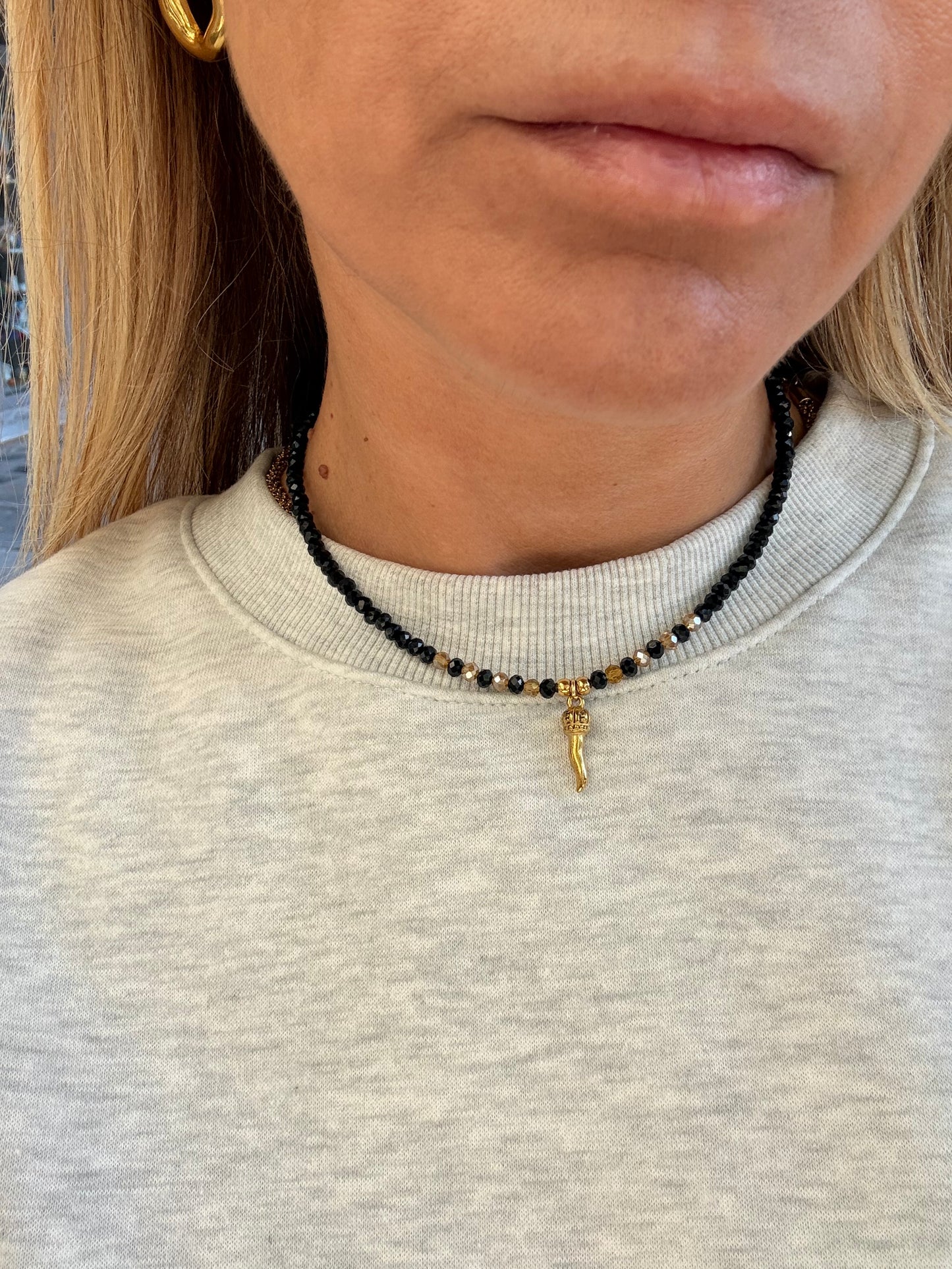 Collana Cristallina Corno Chic