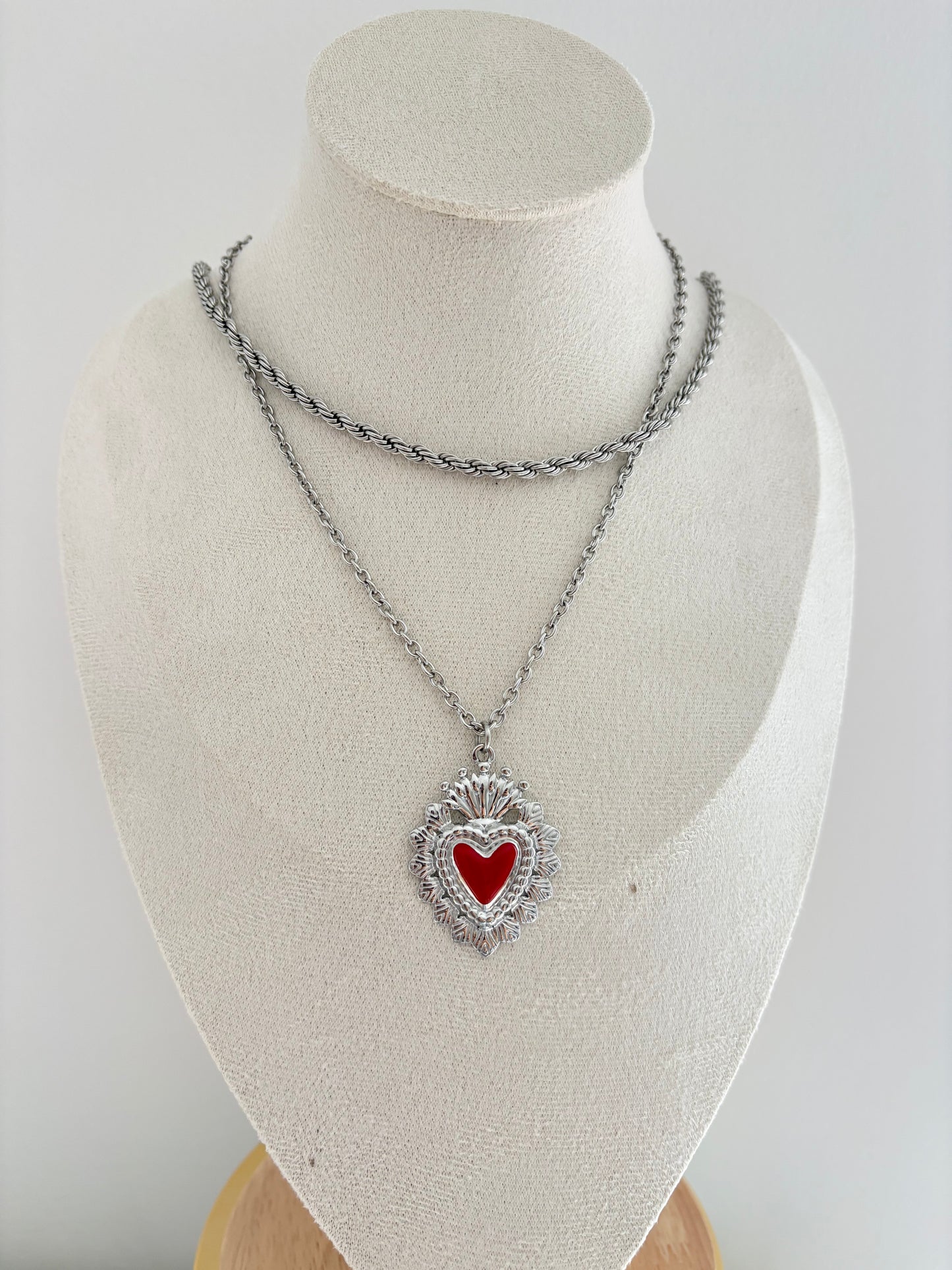 Collana Cuore Sacro Red