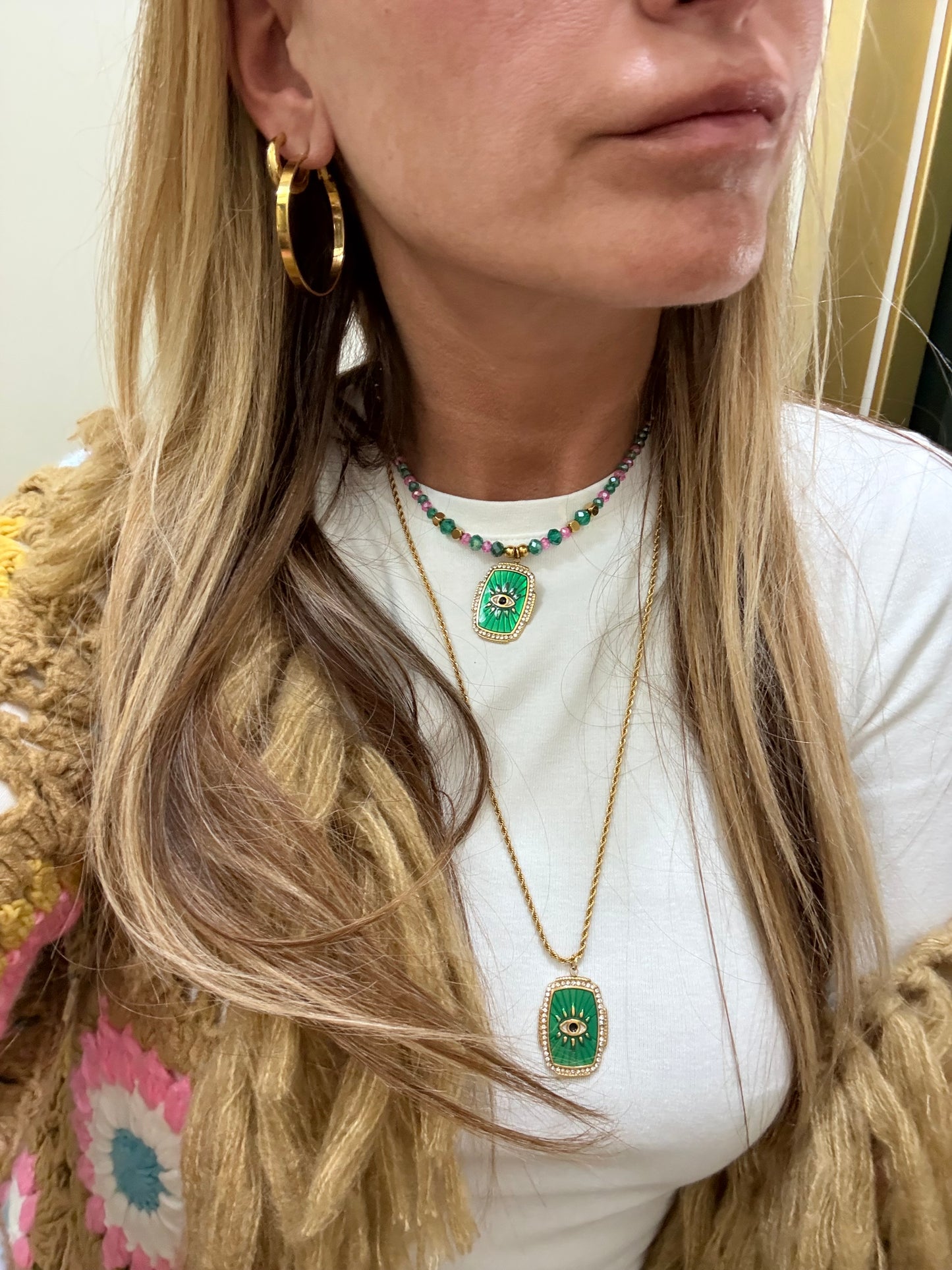 Collana long occhio di Ibiza